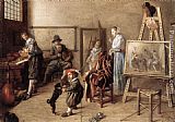 Jan Miense Molenaer Painter in His Studio, Painting a Musical Company painting